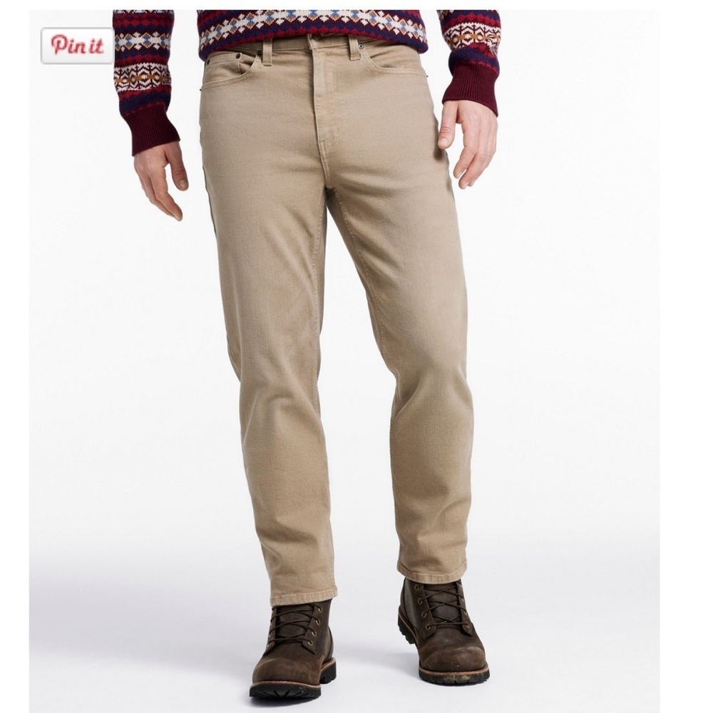 L.L. Bean Men's Straight Fit Khaki Jeans size 38